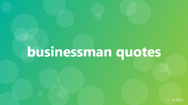businessman quotes