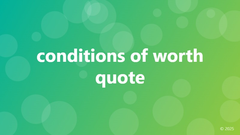 conditions of worth quote