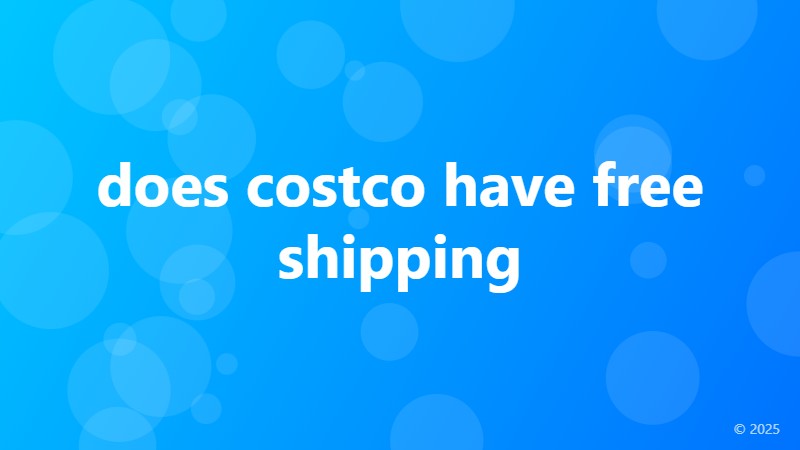 does costco have free shipping