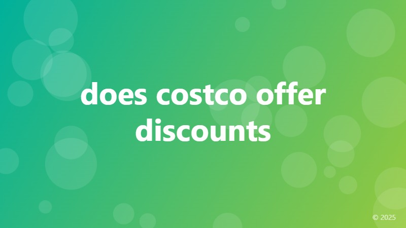 does costco offer discounts