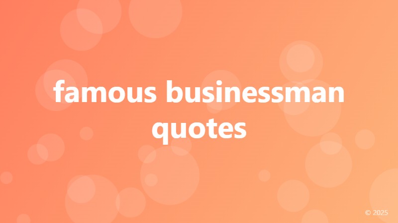 famous businessman quotes