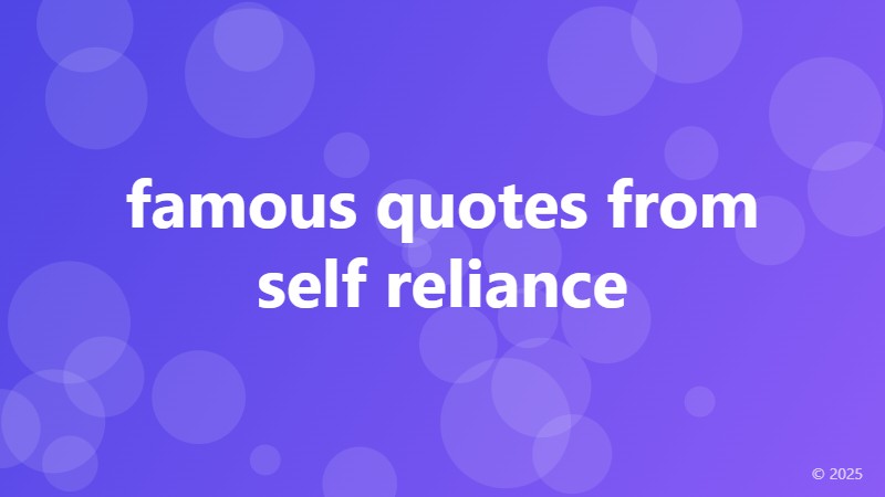 famous quotes from self reliance