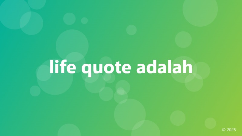 life quote adalah
