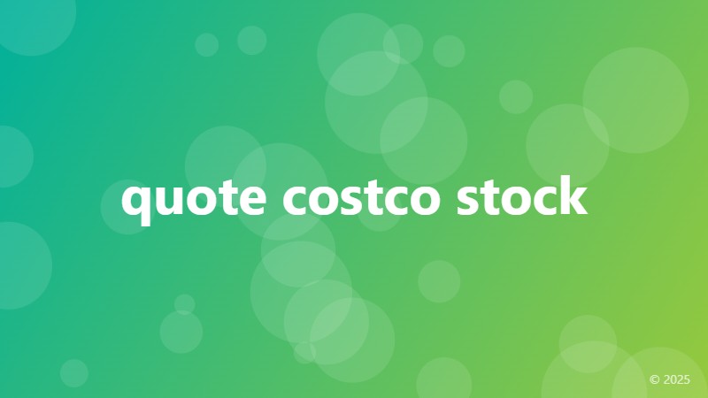 quote costco stock