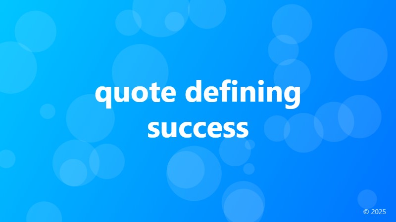 quote defining success