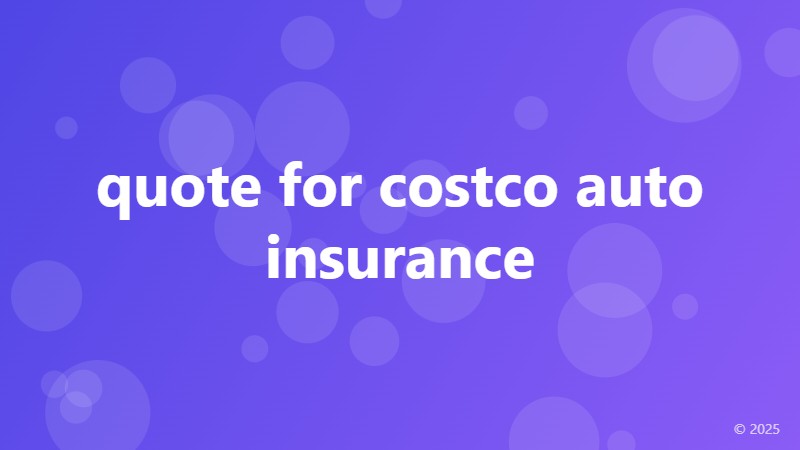 quote for costco auto insurance