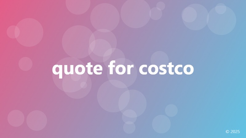 quote for costco
