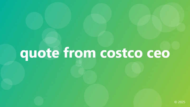 quote from costco ceo