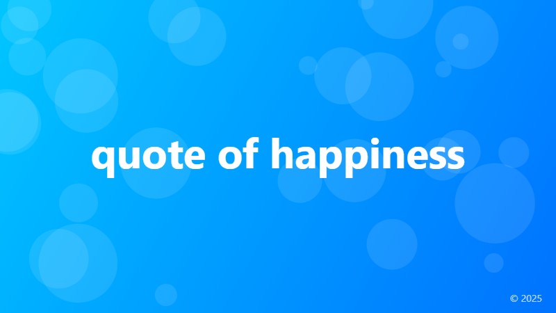 quote of happiness