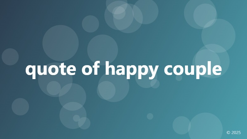 quote of happy couple