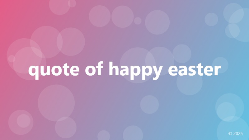 quote of happy easter