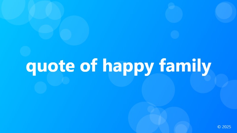 quote of happy family