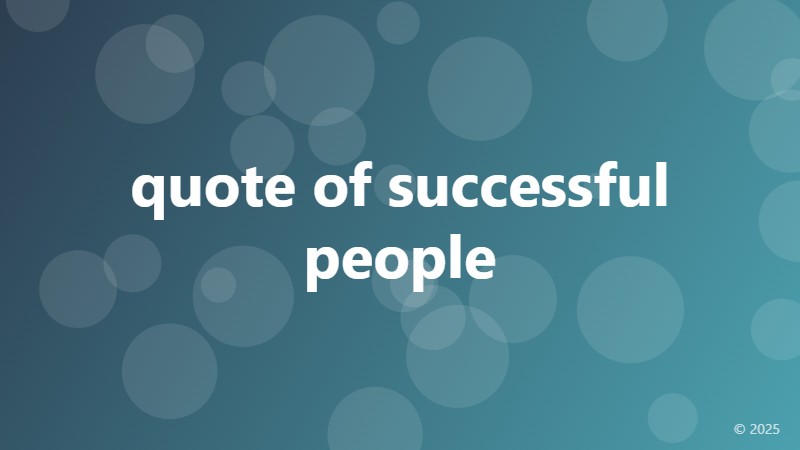 quote of successful people