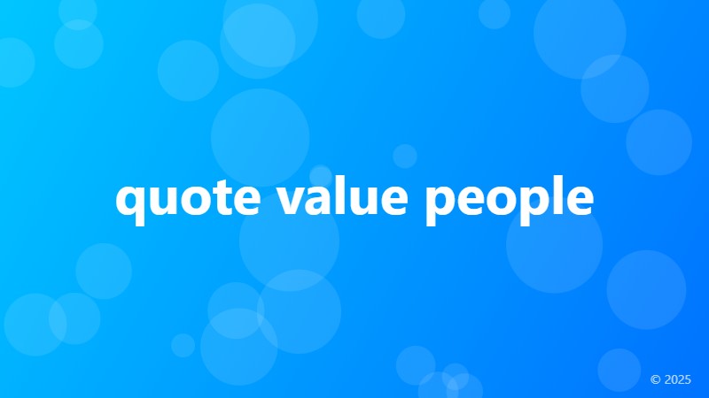 quote value people