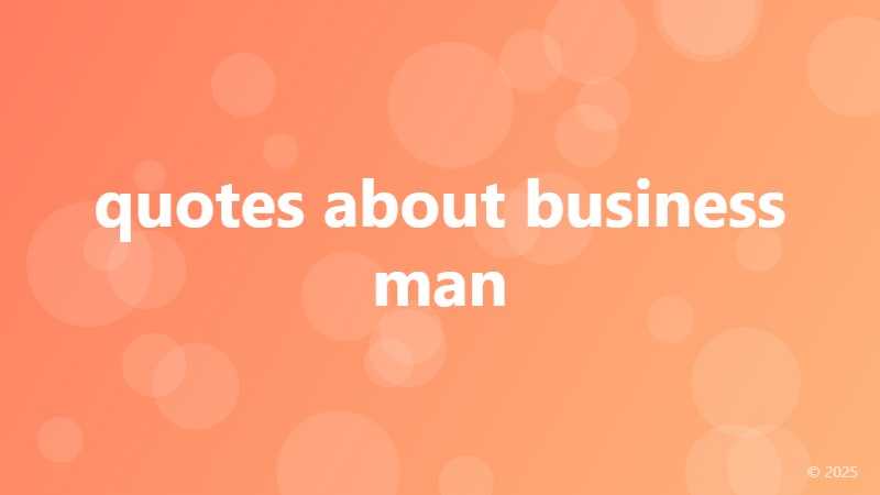 quotes about business man
