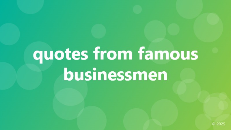 quotes from famous businessmen