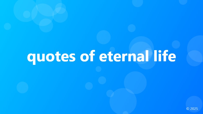 quotes of eternal life