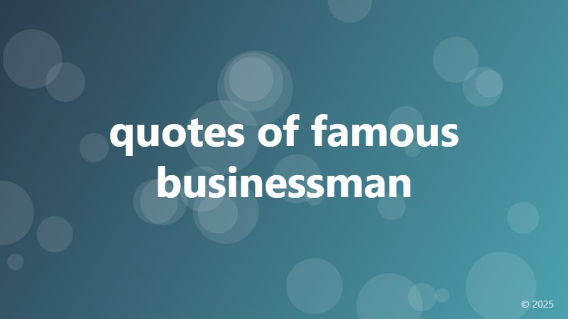quotes of famous businessman