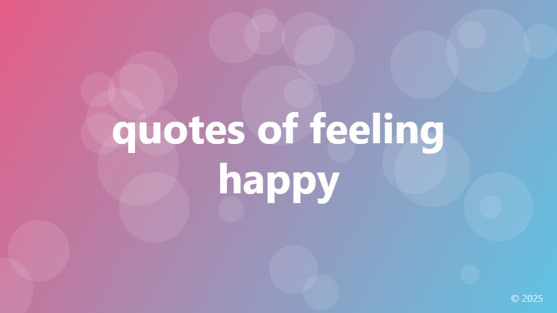 quotes of feeling happy
