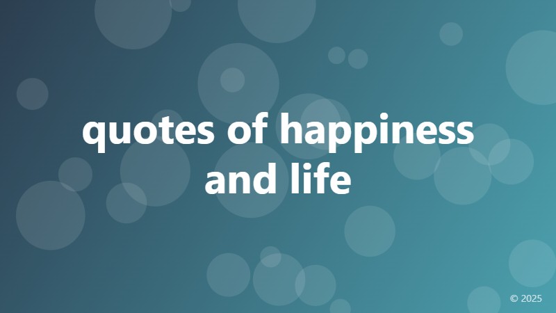 quotes of happiness and life