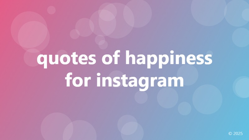 quotes of happiness for instagram
