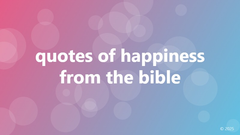quotes of happiness from the bible