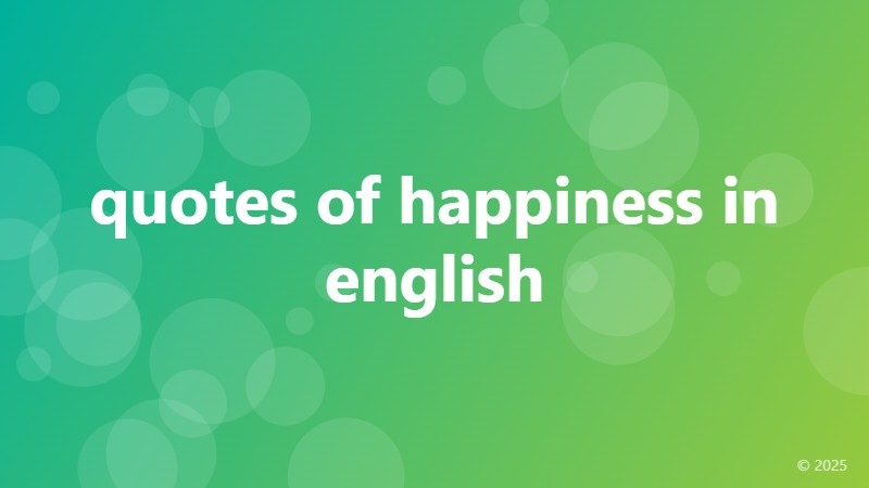 quotes of happiness in english