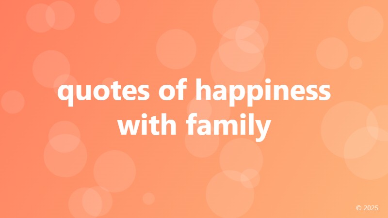quotes of happiness with family