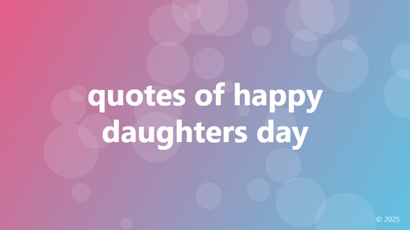 quotes of happy daughters day