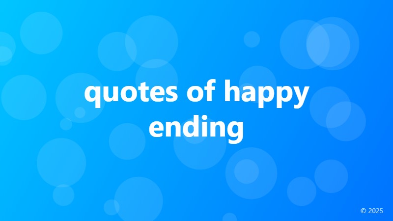quotes of happy ending