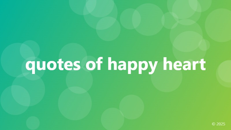 quotes of happy heart