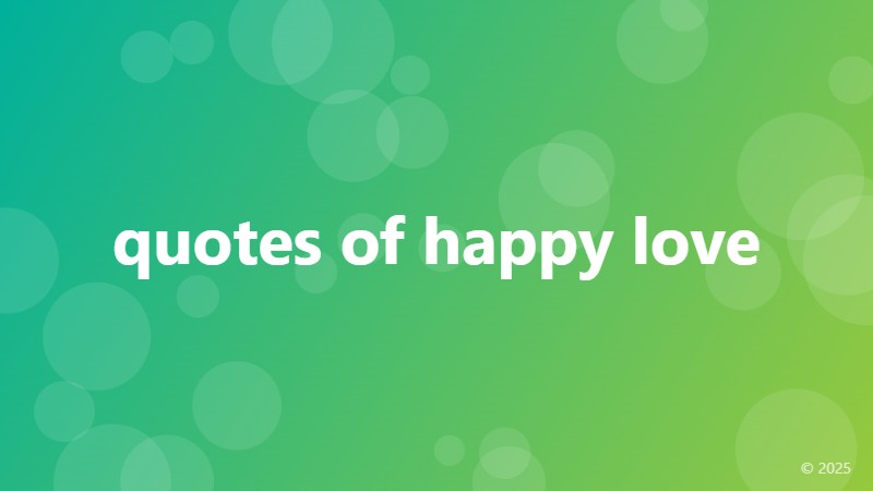 quotes of happy love