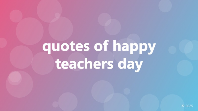 quotes of happy teachers day