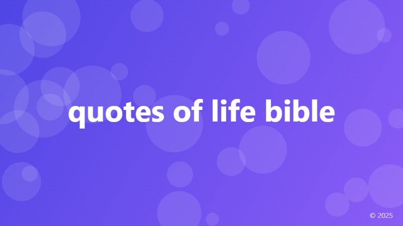 quotes of life bible