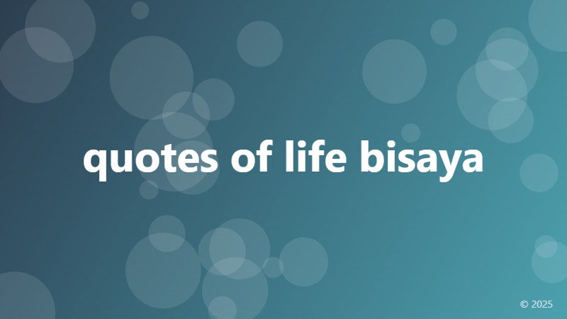 quotes of life bisaya