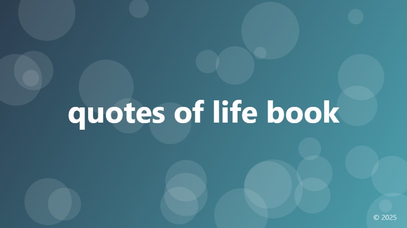 quotes of life book