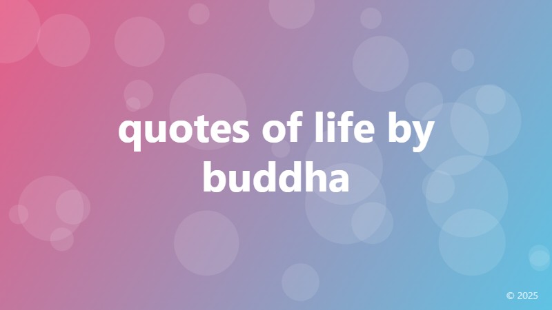 quotes of life by buddha