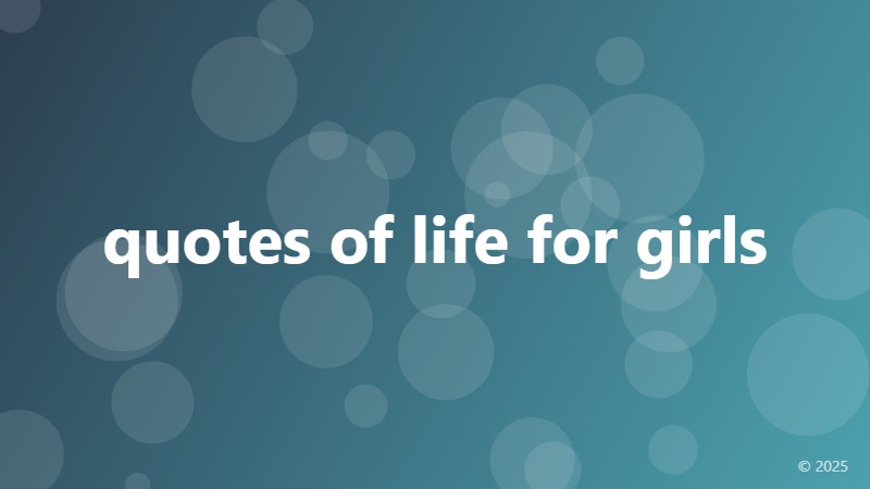 quotes of life for girls
