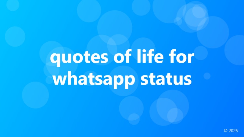 quotes of life for whatsapp status