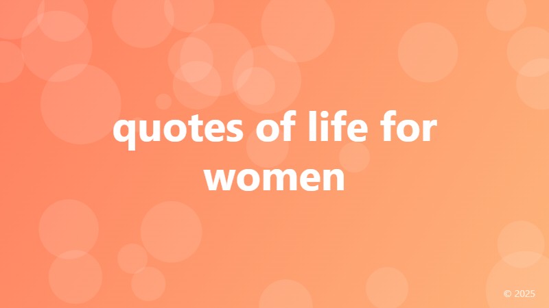 quotes of life for women