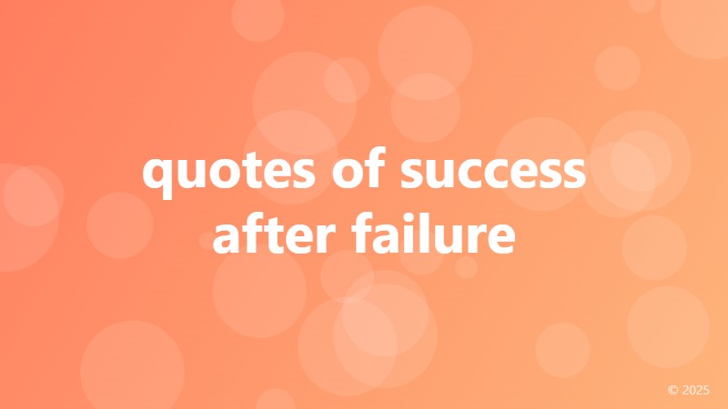 quotes of success after failure
