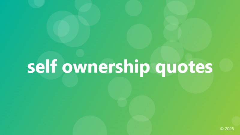 self ownership quotes