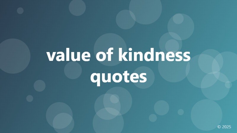 value of kindness quotes